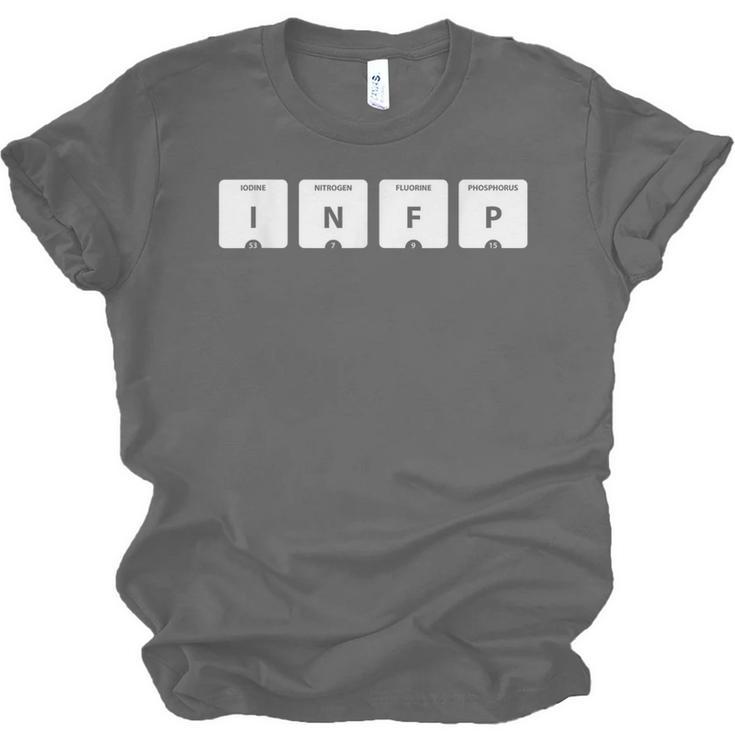 INFP Mediator Personality Type Periodic Table Introvert Unisex Jersey T-Shirt