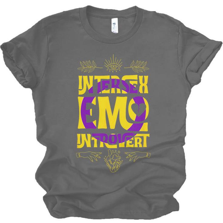 Intersex Emo Introvert Pride Trendy Mystic Teen Goth Style Unisex Jersey T-Shirt
