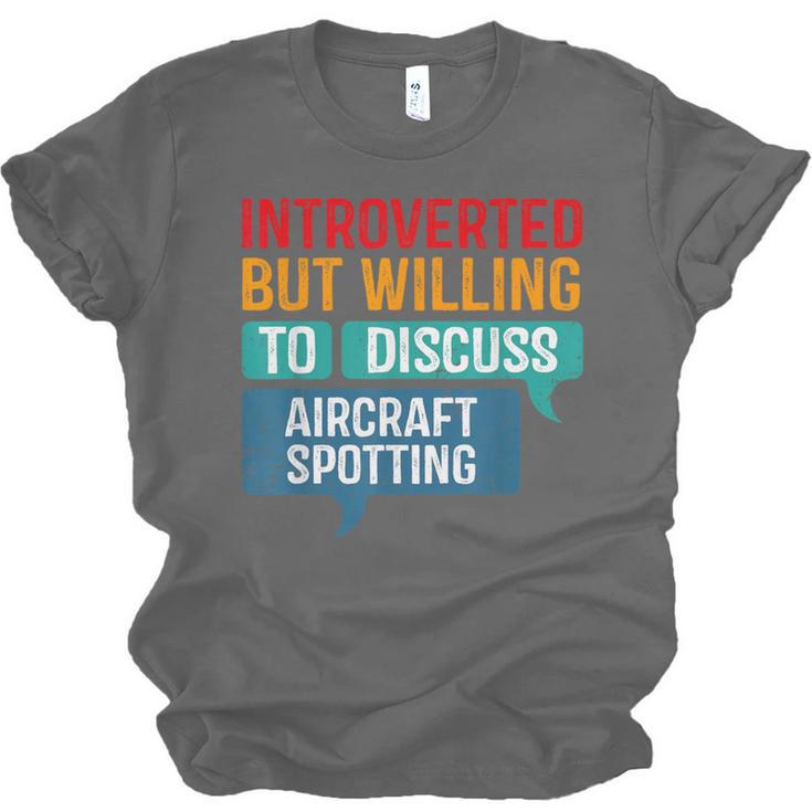 Introvert Aircraft Spotting Lovers Men & Women Unisex Jersey T-Shirt