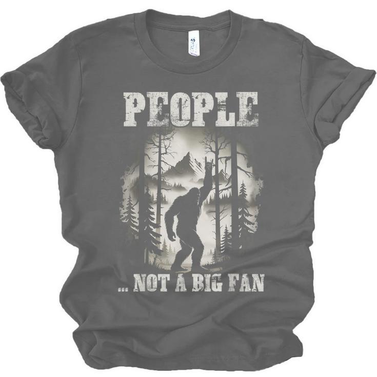 Introvert Bigfoot People Not A Big Fan Dad Joke Unisex Jersey T-Shirt