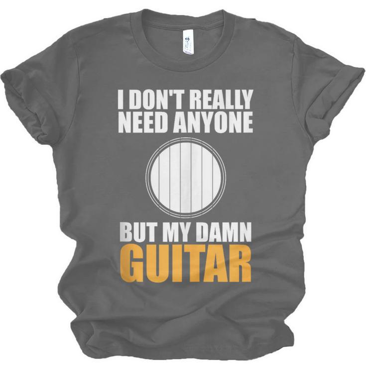 Introvert Guitarist Only Need Guitar Enjoy Acoustic Music Unisex Jersey T-Shirt