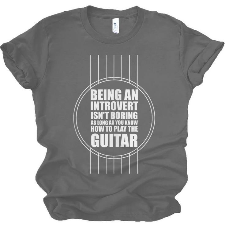 Introvert Guitarist Play Guitar Instrument Music Acoustic Unisex Jersey T-Shirt Introvert Guitarist Play Guitar Instrument Music Acoustic Unisex Jersey T-Shirt