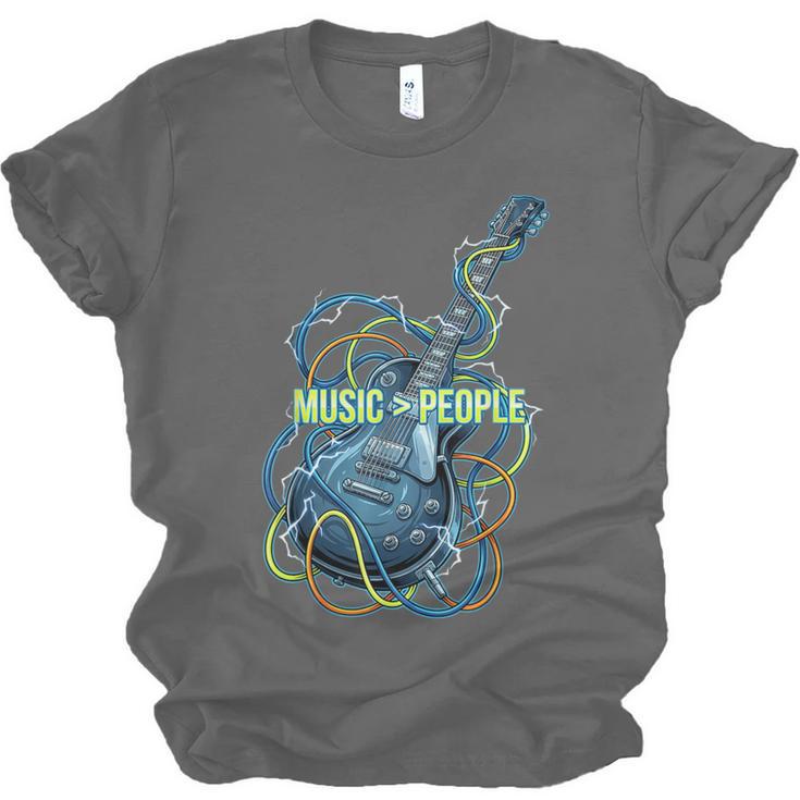 Introvert Music Lover Electric Guitar Rock Unisex Jersey T-Shirt