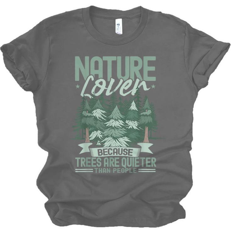 Introvert Nature Lover Introverted Forest Lover & Tree Unisex Jersey T-Shirt