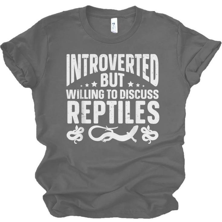 Introvert Quotes Introverted But Willing To Discuss Reptiles Unisex Jersey T-Shirt Introvert Quotes Introverted But Willing To Discuss Reptiles Unisex Jersey T-Shirt