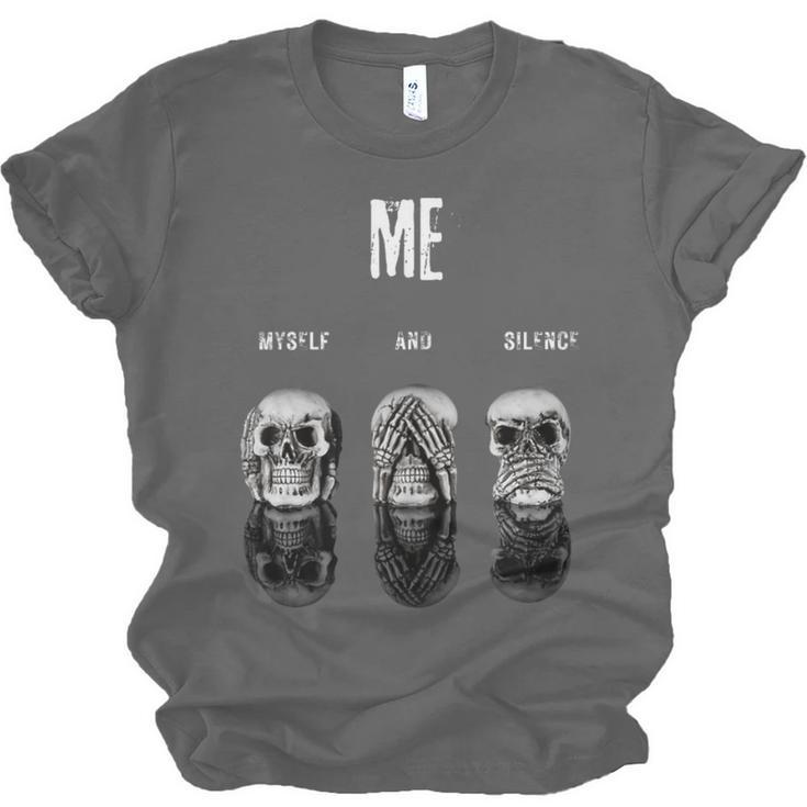 Introvert Relaxation Me Myself And Silence Skulls Unisex Jersey T-Shirt Introvert Relaxation Me Myself And Silence Skulls Unisex Jersey T-Shirt