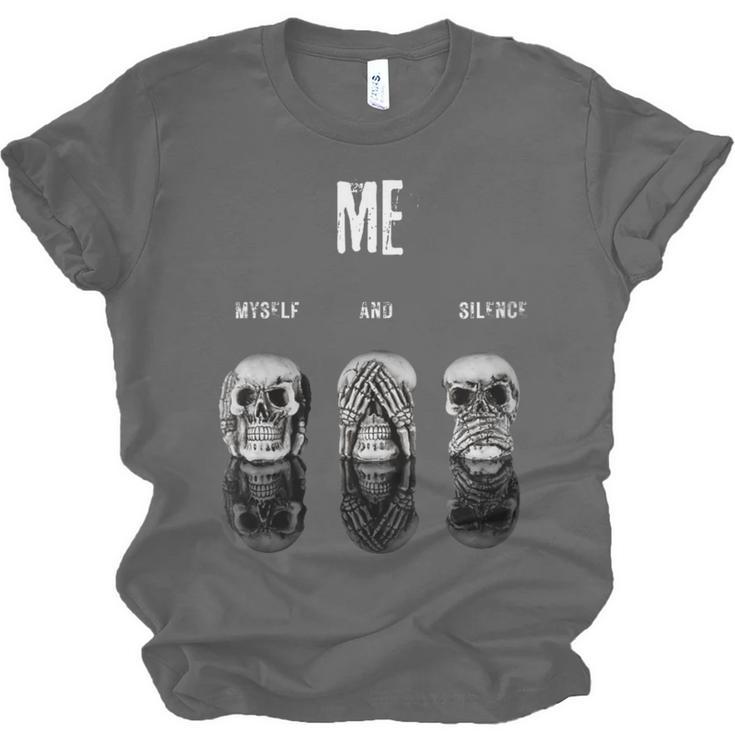 Introvert Relaxation Me Myself And Silence Skulls Unisex Jersey T-Shirt Introvert Relaxation Me Myself And Silence Skulls Unisex Jersey T-Shirt