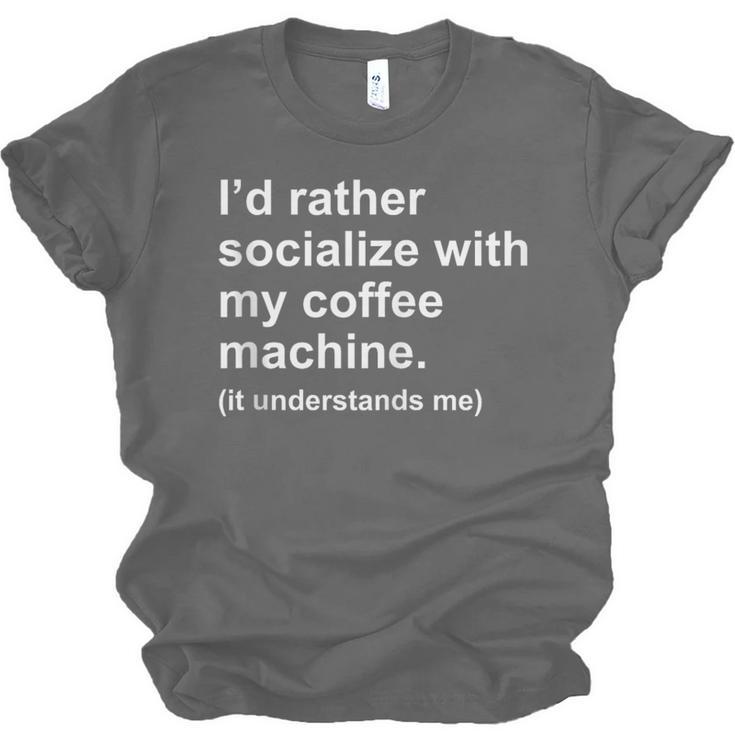 Introvert Sarcastic Coffee Lovers Unisex Jersey T-Shirt Introvert Sarcastic Coffee Lovers Unisex Jersey T-Shirt