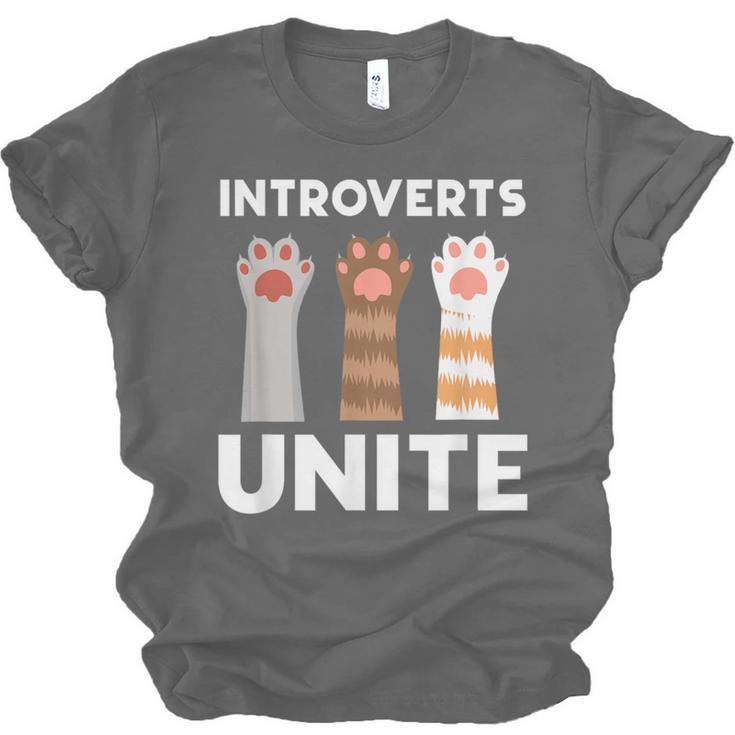 Introvert Unite Kitty Paws Raise Introverted Gathering Unisex Jersey T-Shirt Introvert Unite Kitty Paws Raise Introverted Gathering Unisex Jersey T-Shirt