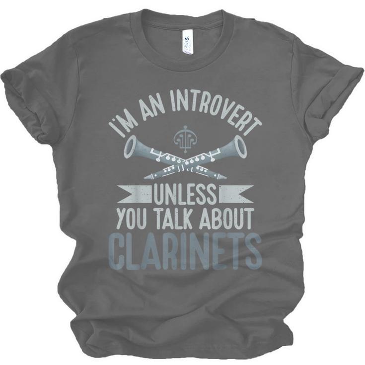 Im An Introvert Unless You Talk About Clarinets Unisex Jersey T-Shirt Im An Introvert Unless You Talk About Clarinets Unisex Jersey T-Shirt