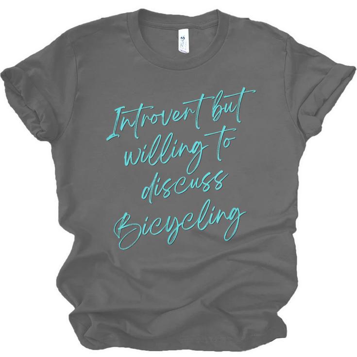 Introvert But Willing To Discuss Bicycling Unisex Jersey T-Shirt