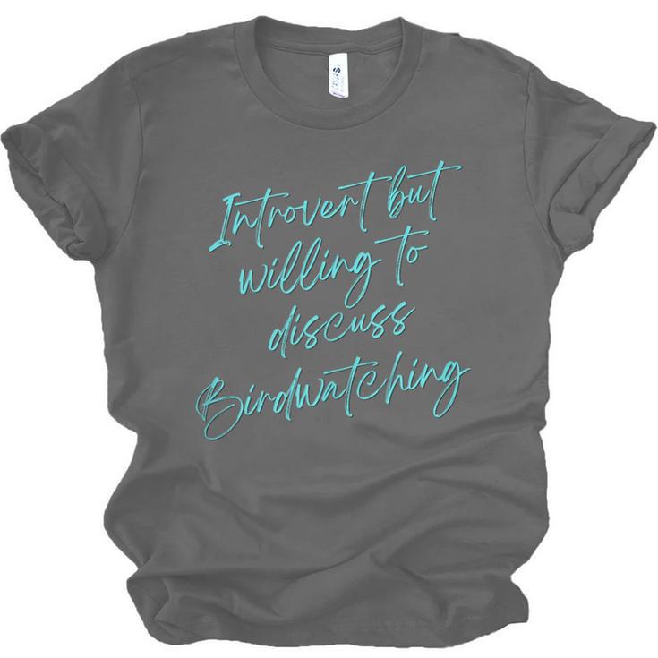 Introvert But Willing To Discuss Birdwatching Unisex Jersey T-Shirt Introvert But Willing To Discuss Birdwatching Unisex Jersey T-Shirt