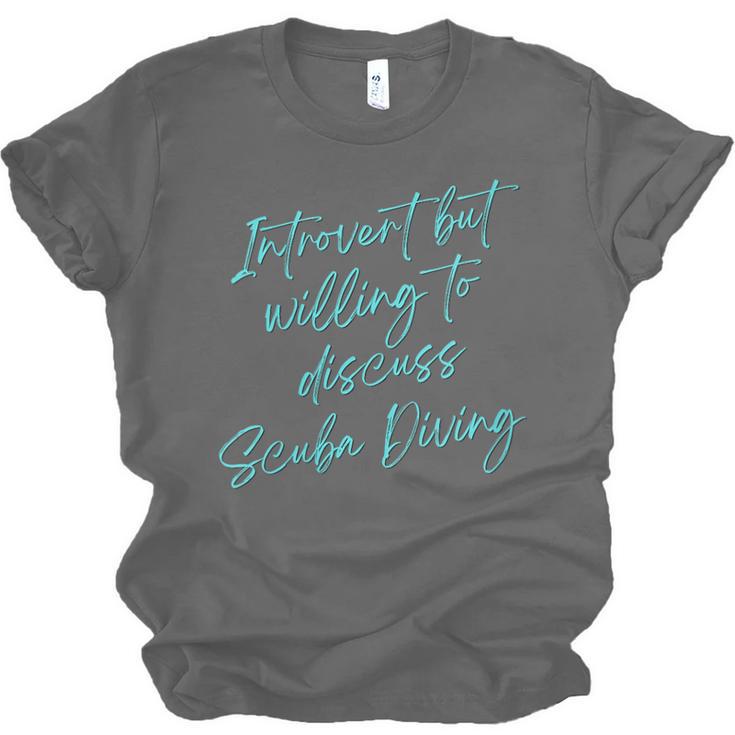 Introvert But Willing To Discuss Scuba Diving Unisex Jersey T-Shirt Introvert But Willing To Discuss Scuba Diving Unisex Jersey T-Shirt