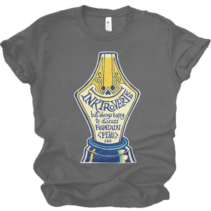Introverted Fountain Pen Enthusiast Smiling Face Unisex Jersey T-Shirt Introverted Fountain Pen Enthusiast Smiling Face Unisex Jersey T-Shirt