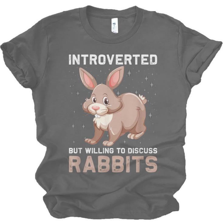 Introverted Rabbits Bunny Lover Rabbit Introvert Unisex Jersey T-Shirt