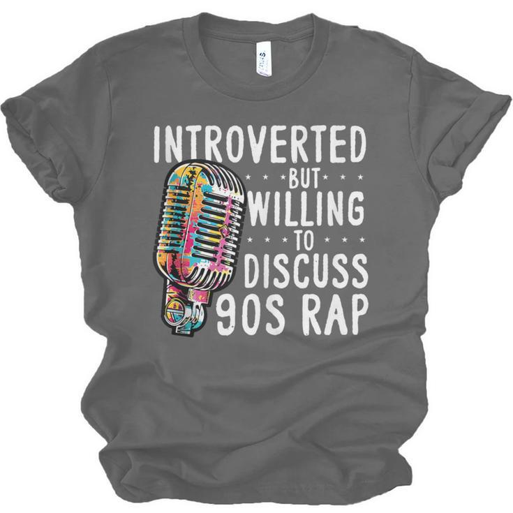 Introverted But Willing To Discuss 90s Rap Socially Awkward Unisex Jersey T-Shirt