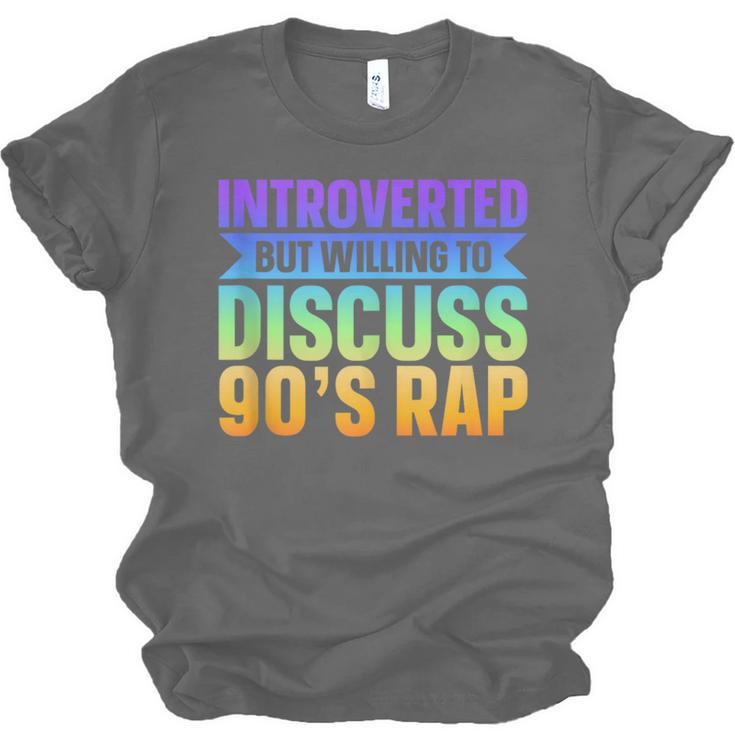 Introverted But Willing To Discuss 90's Rap Unisex Jersey T-Shirt