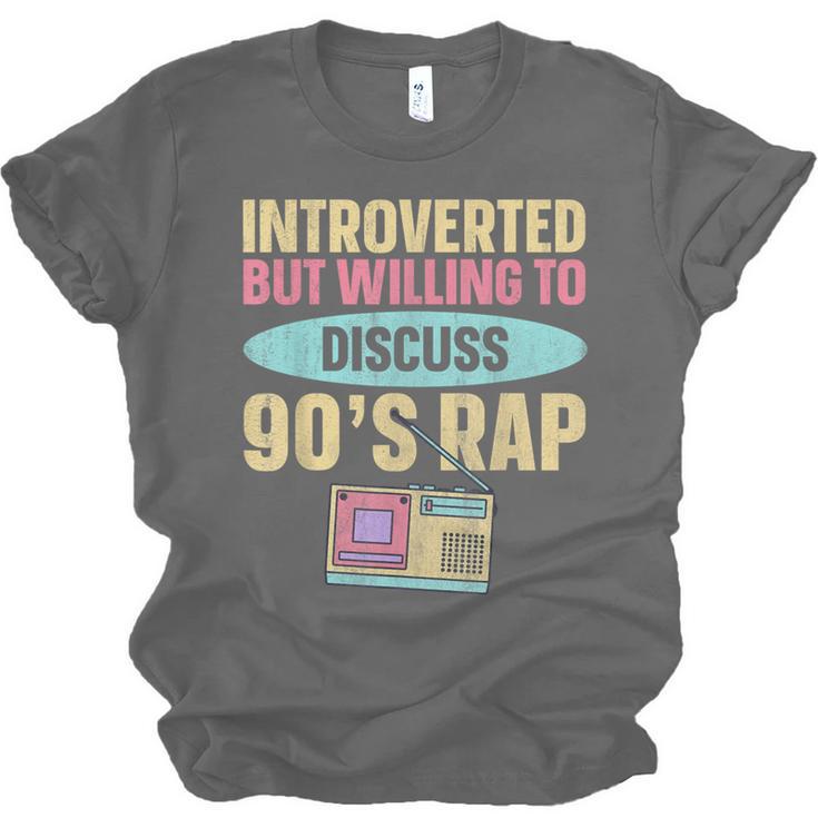 Introverted But Willing To Discuss 90's Rap Unisex Jersey T-Shirt Introverted But Willing To Discuss 90's Rap Unisex Jersey T-Shirt