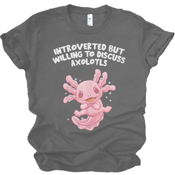 Introverted But Willing To Discuss Axolotl Salamander Unisex Jersey T-Shirt