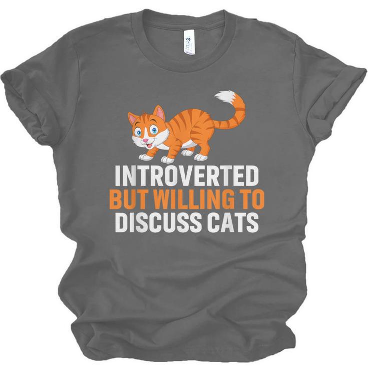 Introverts Cat Lover Introvert Antisocial Cats Anti Social Unisex Jersey T-Shirt