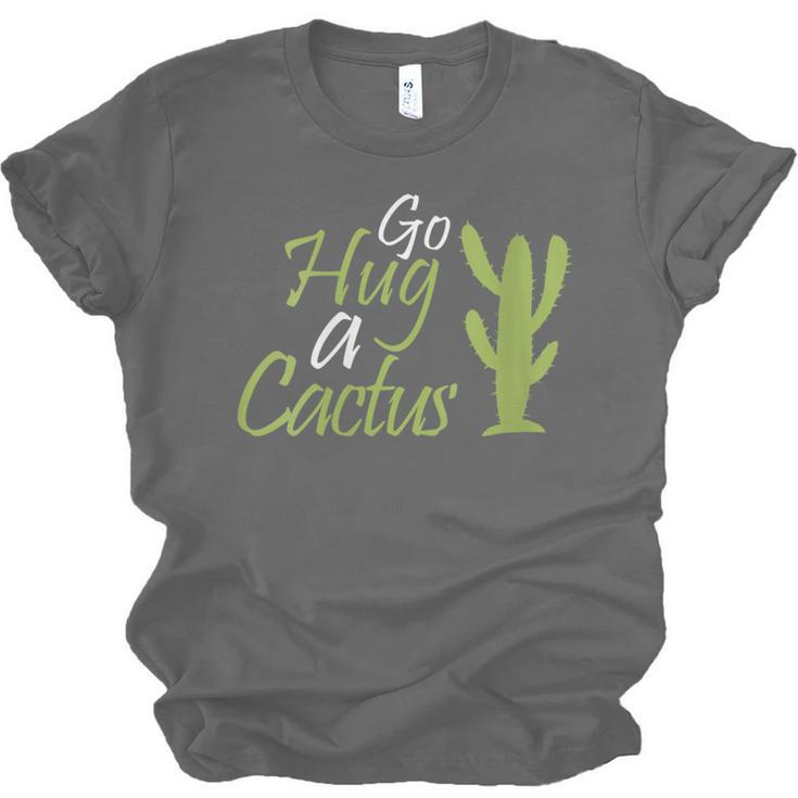 Introverts Sassy Saying Sassy Quote No Hugs Go Hug Cactus Unisex Jersey T-Shirt Introverts Sassy Saying Sassy Quote No Hugs Go Hug Cactus Unisex Jersey T-Shirt