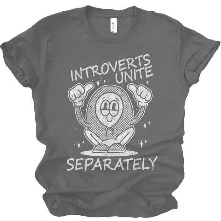 Introverts Unite Anti-Social Shy Person Joke Unisex Jersey T-Shirt