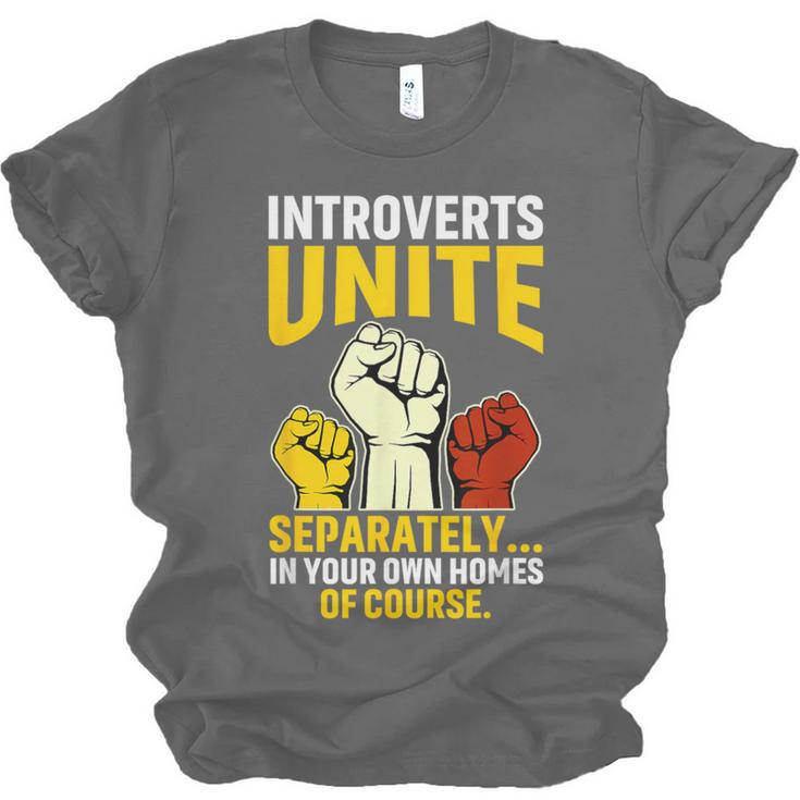 Introverts Unite Introvert Antisocial Anti Social Unisex Jersey T-Shirt Introverts Unite Introvert Antisocial Anti Social Unisex Jersey T-Shirt