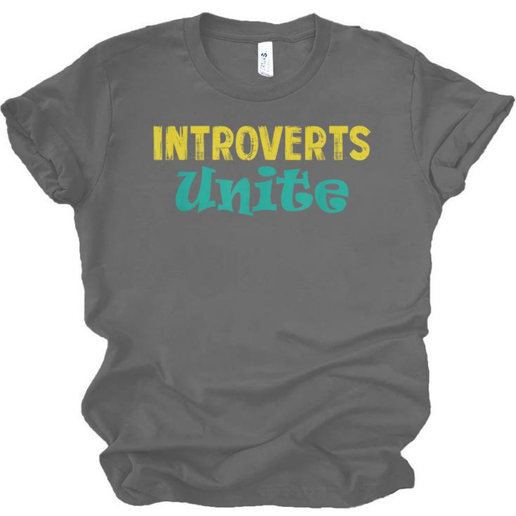 Introverts Unite I Introvert Unisex Jersey T-Shirt Introverts Unite I Introvert Unisex Jersey T-Shirt