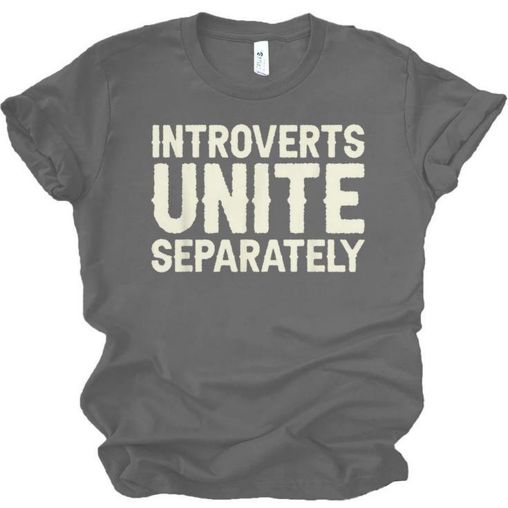 Introverts Unite Separately I Introvert Unisex Jersey T-Shirt Introverts Unite Separately I Introvert Unisex Jersey T-Shirt