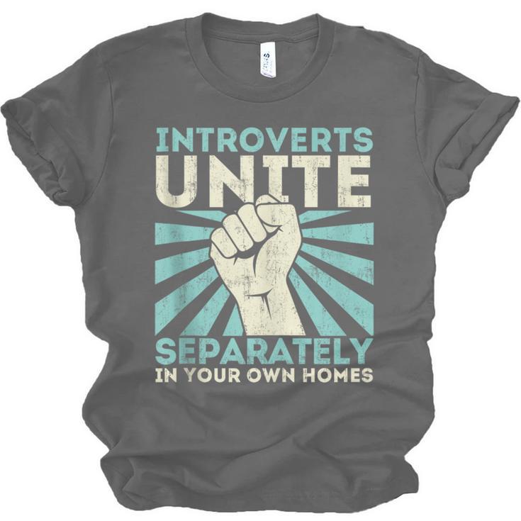 Introverts Unite Separately Introverted Antisocial Unisex Jersey T-Shirt