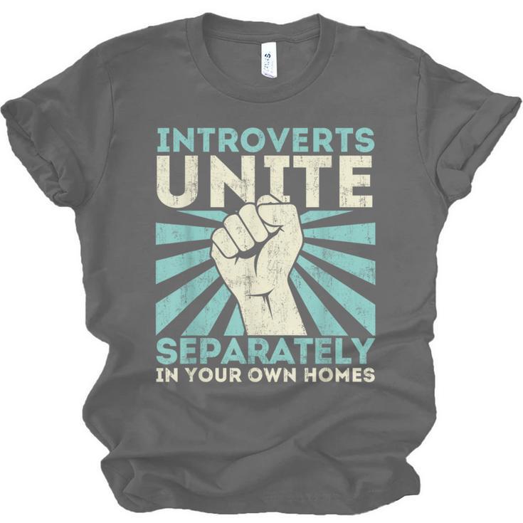 Introverts Unite Separately Introverted Antisocial Unisex Jersey T-Shirt
