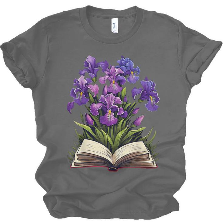 Irises Flowers Book Iris Floral Unisex Jersey T-Shirt