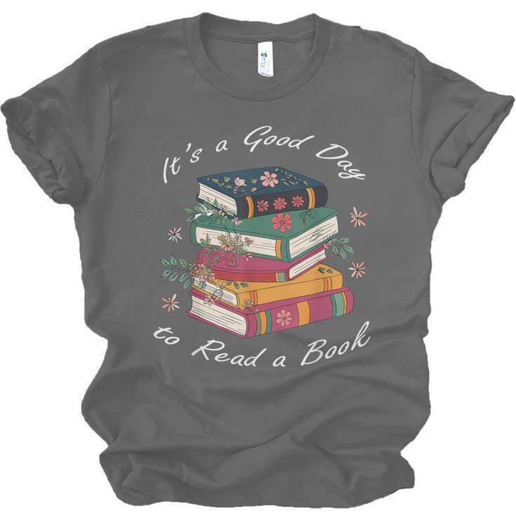 It's a Good Day To Read a Book Floral Stack Tee Unisex Jersey T-Shirt