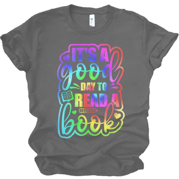 Its A Good Day To Read Book Kids Boys Girls Reading Graphic Unisex Jersey T-Shirt