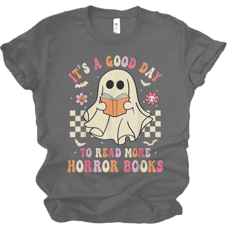 It's A Good Day To Read More Horror Books Halloween Unisex Jersey T-Shirt