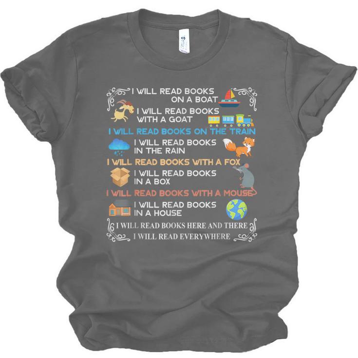 IWill Read Books On A Boat & Everywhere Reading Kids Unisex Jersey T-Shirt