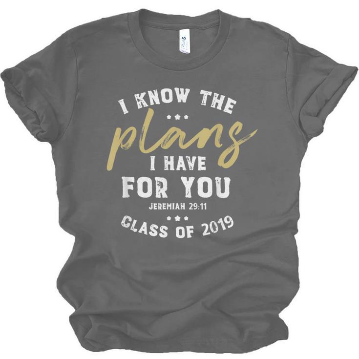Jeremiah I Know Plans Graduation 2019 College Graduate Unisex Jersey T-Shirt
