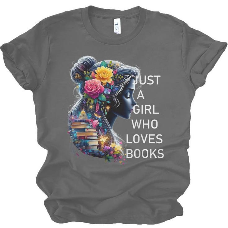 Just a Girl Who Loves Books Unisex Jersey T-Shirt