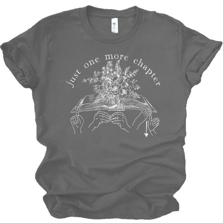 Just One More Chapter Deaf ASL Reading Book Librarian Unisex Jersey T-Shirt Just One More Chapter Deaf ASL Reading Book Librarian Unisex Jersey T-Shirt
