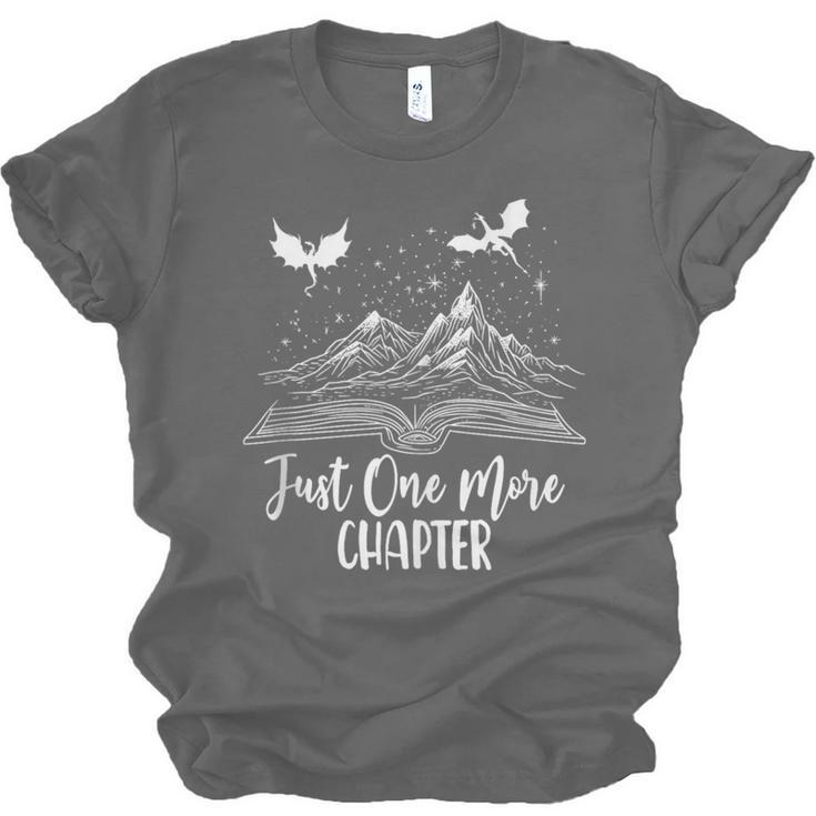 Just One More Chapter Romantasy Dragon Fantasy Romance Book Unisex Jersey T-Shirt