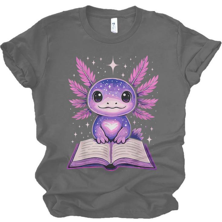 Kawaii Axolotl Cute Axolotls Reading Book Unisex Jersey T-Shirt Kawaii Axolotl Cute Axolotls Reading Book Unisex Jersey T-Shirt