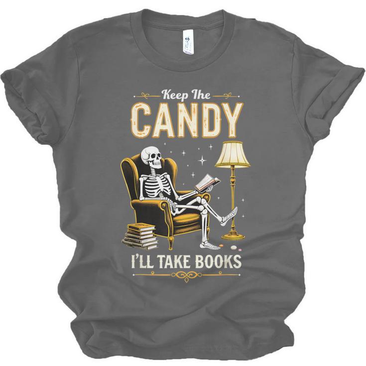 Keep The Candy I'Ll Take Books Halloween Unisex Jersey T-Shirt Keep The Candy I'Ll Take Books Halloween Unisex Jersey T-Shirt