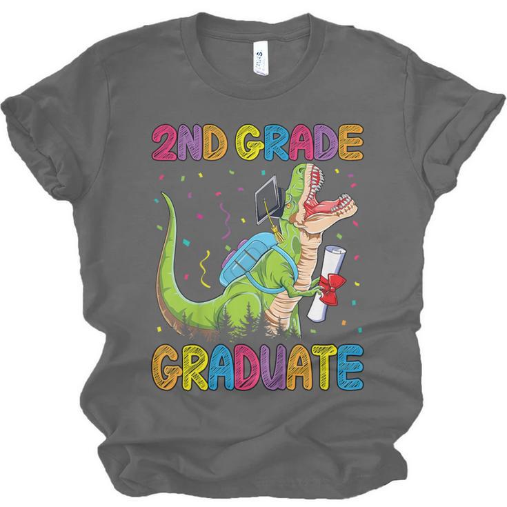 Kids 2nd Grade Graduate Dinosaur Trex 2nd Grade Graduation Unisex Jersey T-Shirt