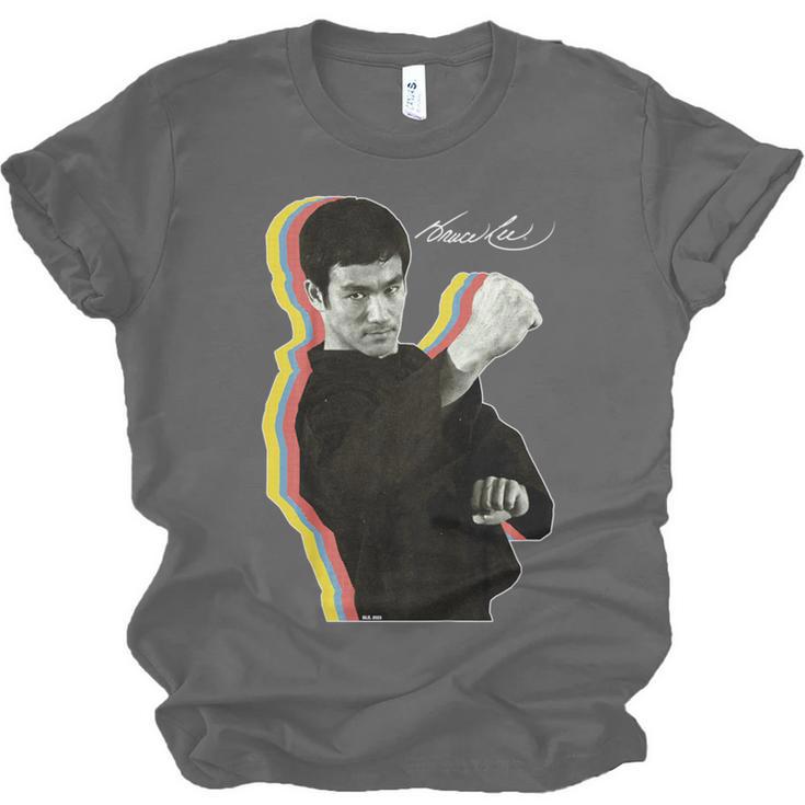 Kids Bruce Lee Photo From Fighting Method Book Kids Unisex Jersey T-Shirt Kids Bruce Lee Photo From Fighting Method Book Kids Unisex Jersey T-Shirt