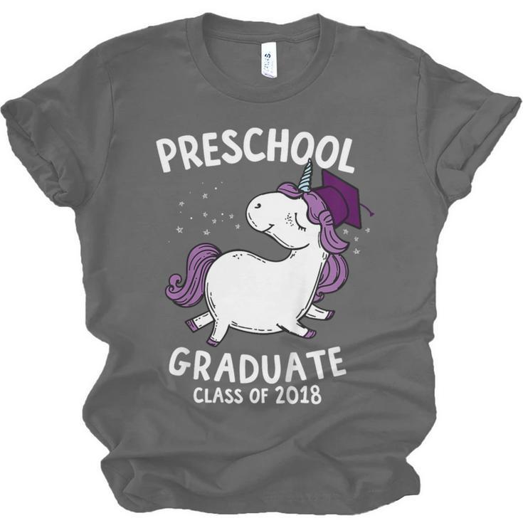 Kids Class Of 2018 Unicorn Preschool Graduation For Girls Unisex Jersey T-Shirt