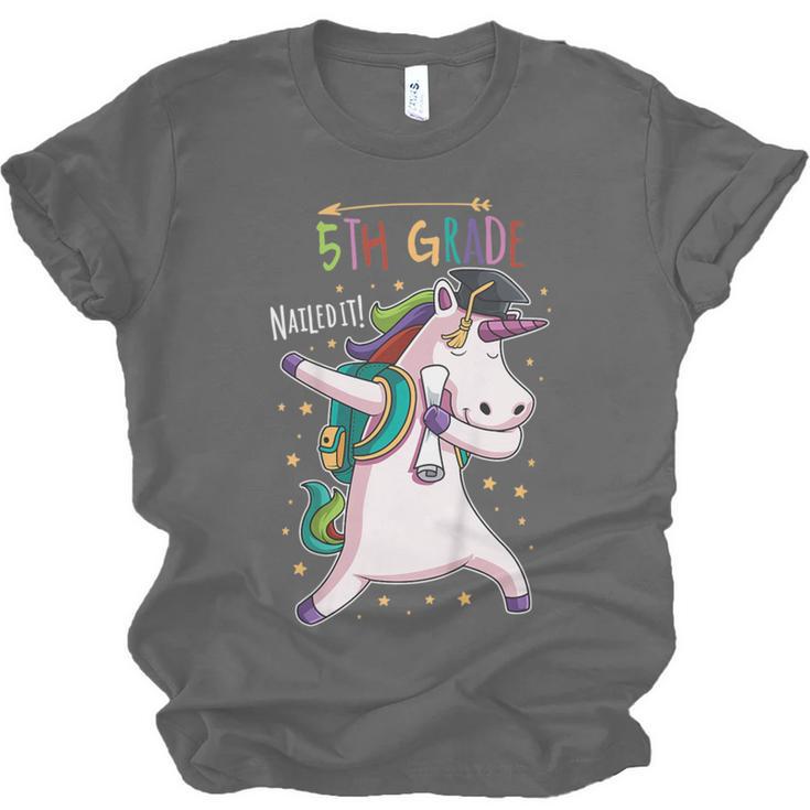 Kids Dabbing Unicorn Graduation 5th Grade Class Of 2019 Unisex Jersey T-Shirt
