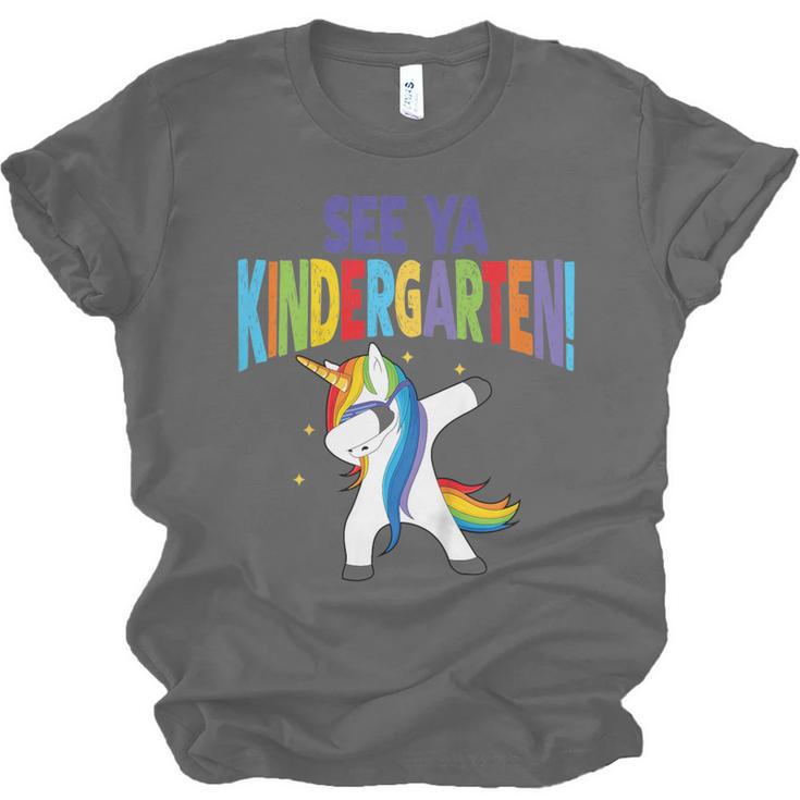Kids Dabbing Unicorn Kindergarten Graduation See Ya Unisex Jersey T-Shirt