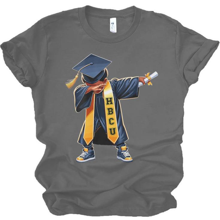Kids HBCU Boys Grad Dabbing Graduation Unisex Jersey T-Shirt