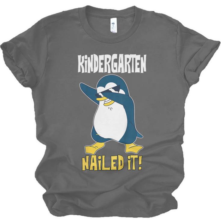 Kids Kindergarten Dabbing Penguin Nailed It Graduation Class 2021 Unisex Jersey T-Shirt