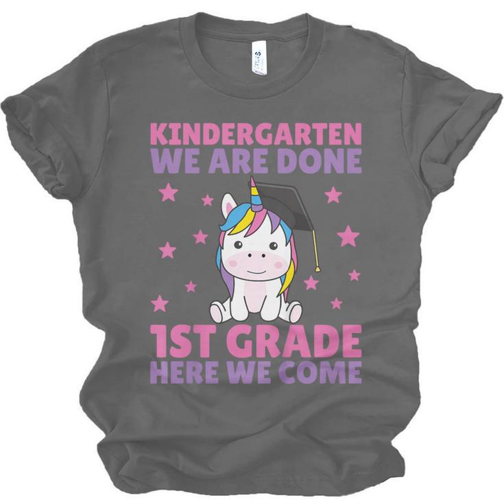 Kids Kindergarten Graduate Unicorn Graduation Unisex Jersey T-Shirt